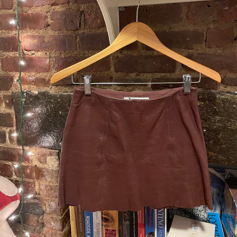 T by Alexander Wang Leather Mini Skirt